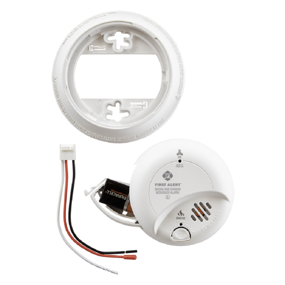 Hardwired Smoke and Carbon Monoxide Alarm with Battery Backup 1039807