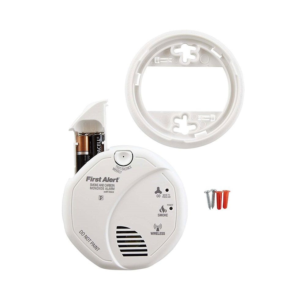 Wireless Interconnect Talking Battery Operated Smoke & Carbon Monoxide Alarm 1039839