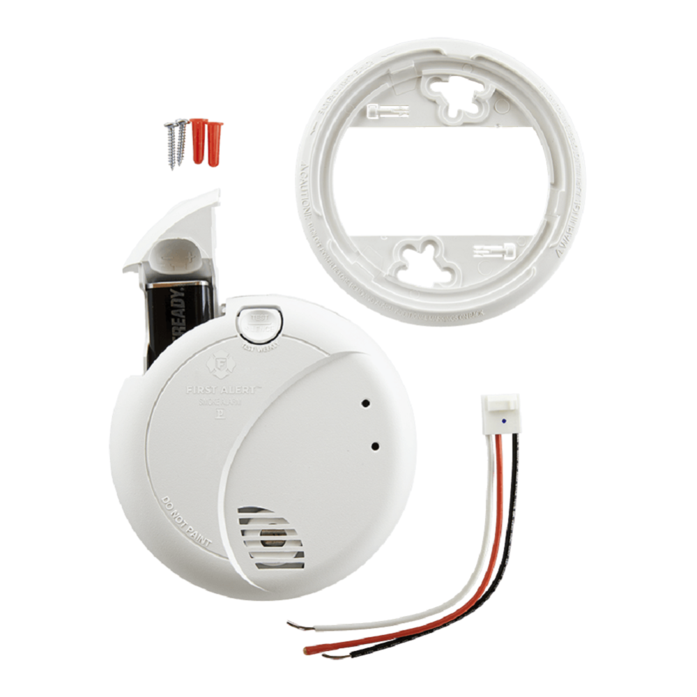 Hardwired Photoelectric Smoke Alarm with Battery Backup 7010B