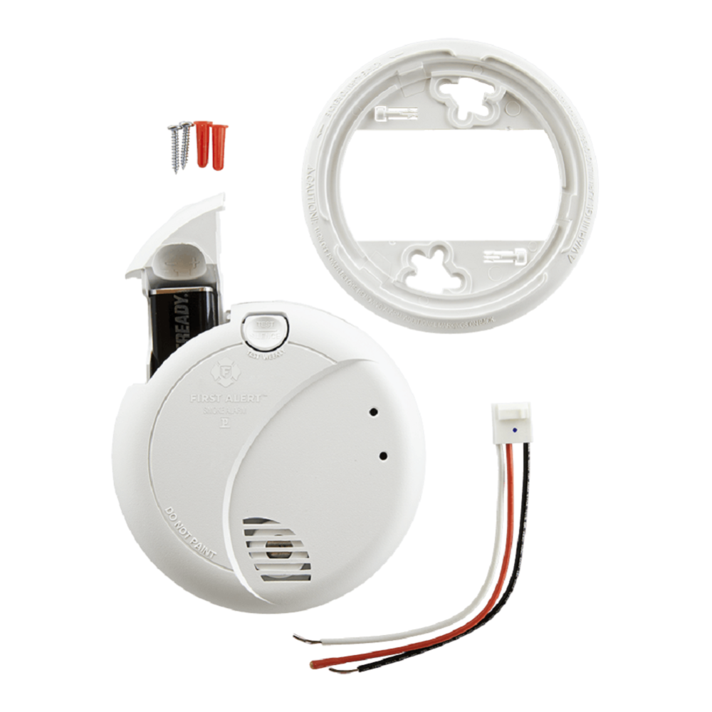 Alert Hardwired Photoelectric Smoke Alarm with Battery Backup 7010B