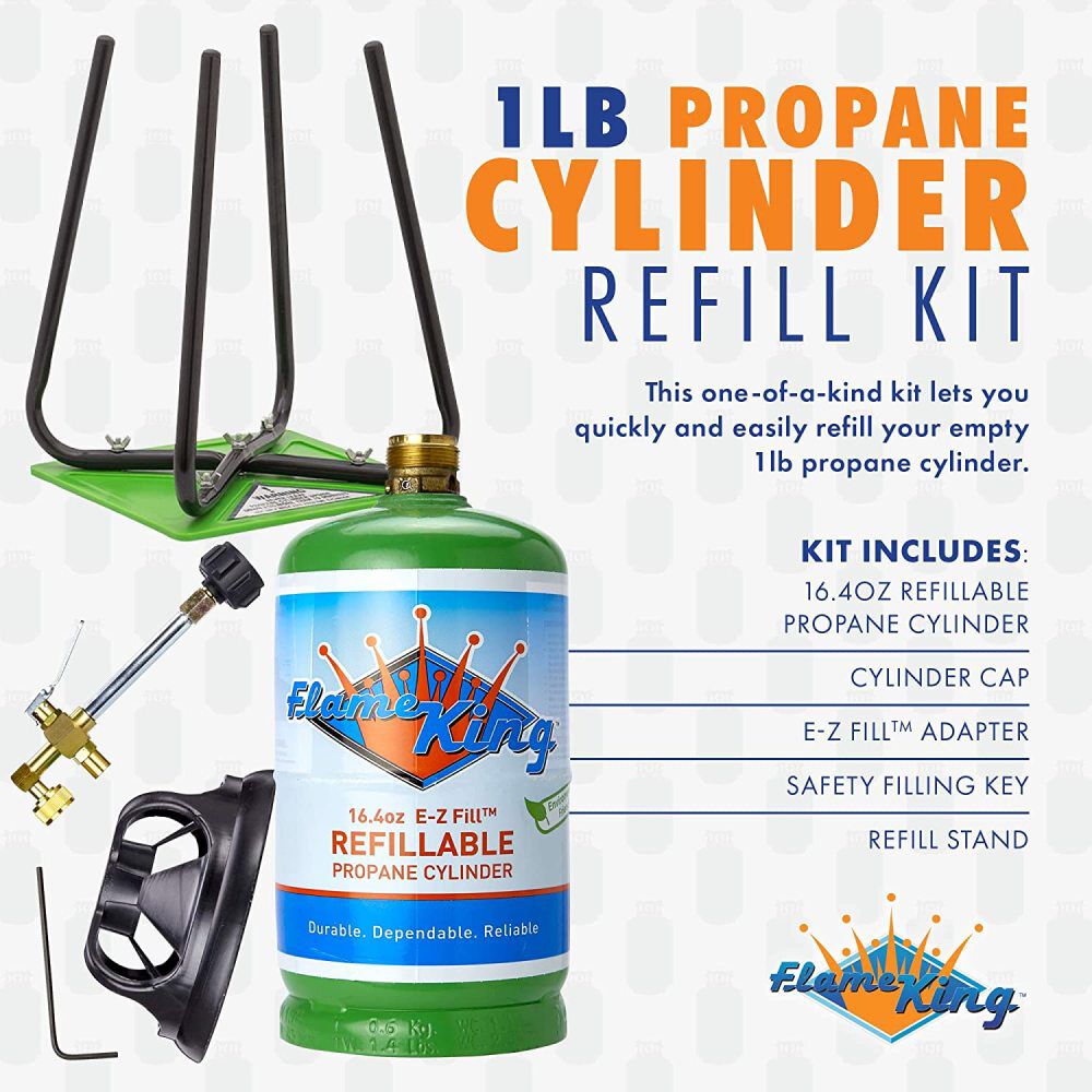 Refillable Propane 1 lb Cylinder with Refill Kit YSN1LBKT