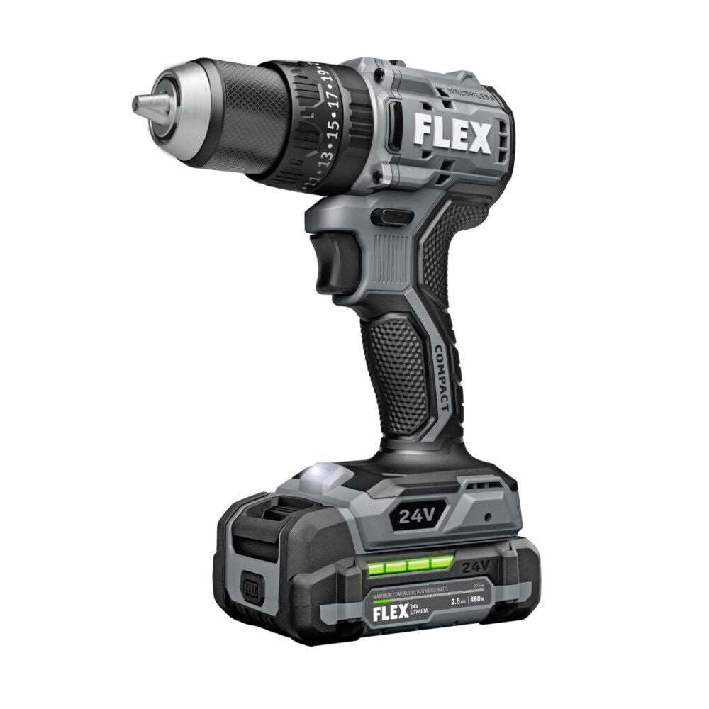 COMPACT 1/2-in 24-volt Variable Speed Brushless Cordless Hammer Drill (1-Battery Included) FX1231-1A