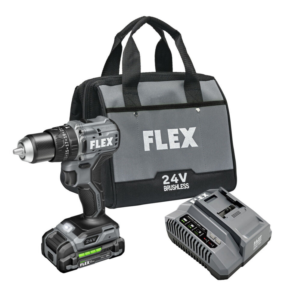 COMPACT 1/2-in 24-volt Variable Speed Brushless Cordless Hammer Drill (1-Battery Included) FX1231-1A