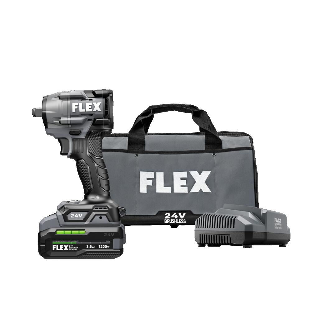 1/2 Inch Compact Impact Wrench Stacked Lithium Kit FX1431-1F