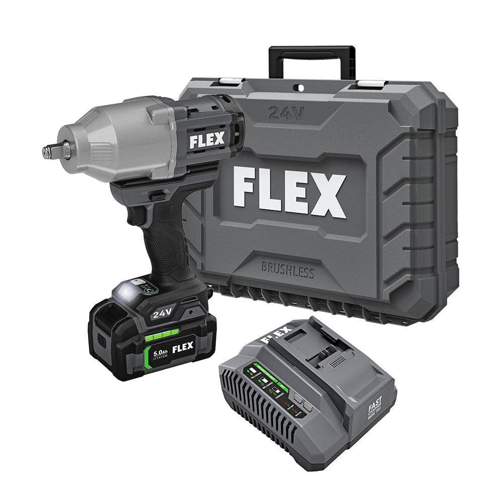 24V 1/2-In. High Torque Impact Wrench Kit FX1471-1C