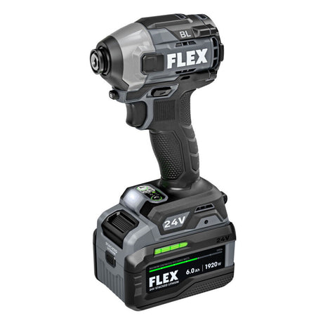 24V 1/4in Hex Impact Driver with Multi-Mode Stacked-Lithium Kit FX1371A-1H