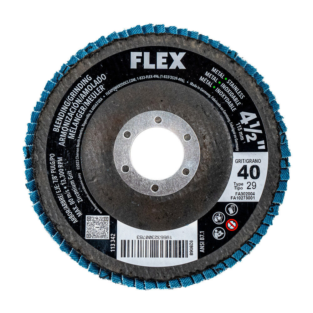 4-1/2 Inch Blending/Grinding 40 Grit Flap Disc FA302004