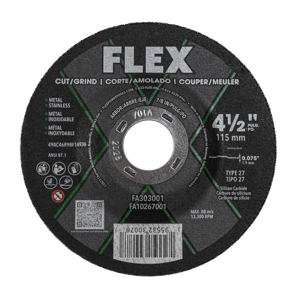 4-1/2 Inch Combo Cut/Grind Disc 25pk FA303001-25