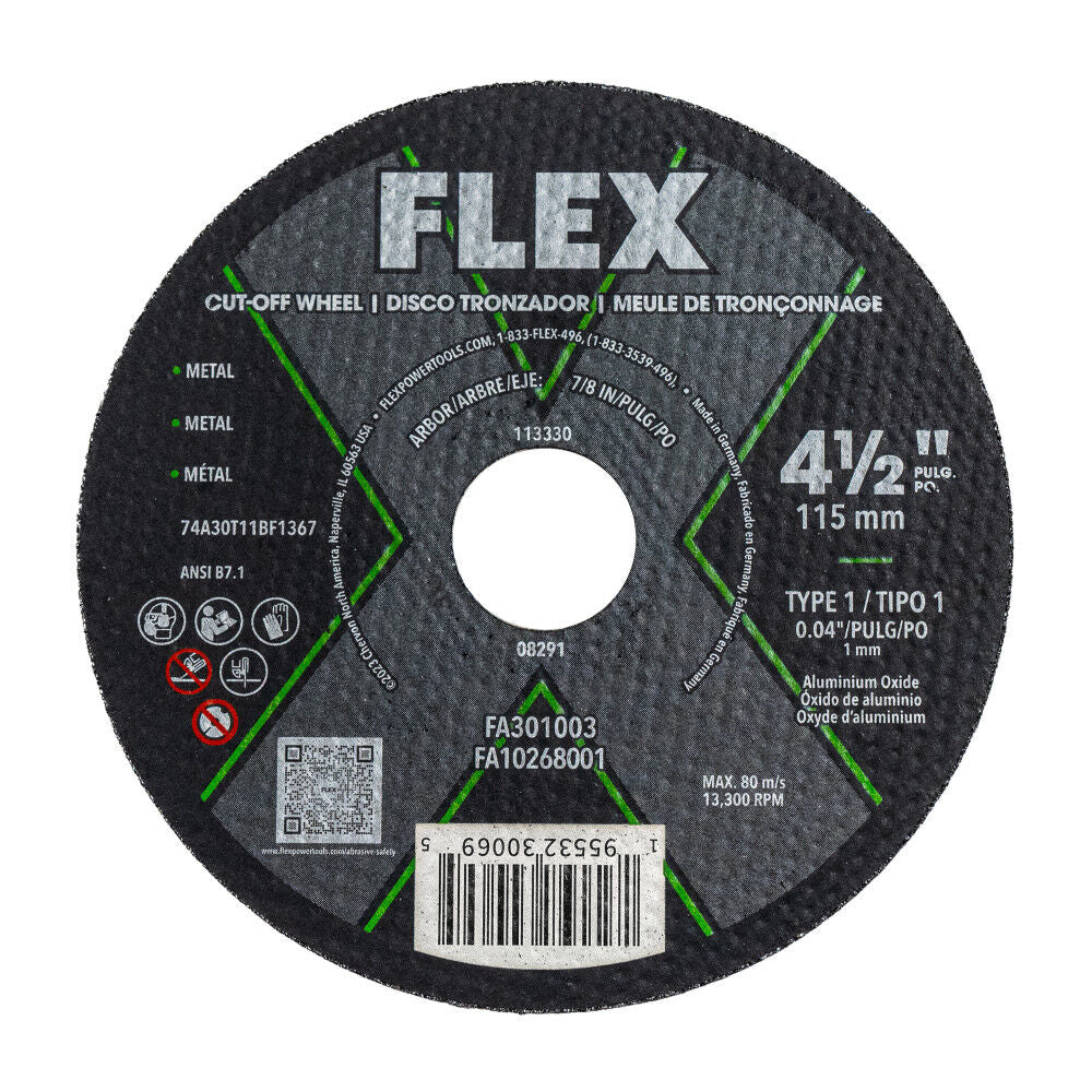 4-1/2 Inch Cut-Off Wheel Type 1 10pk FA301003-10