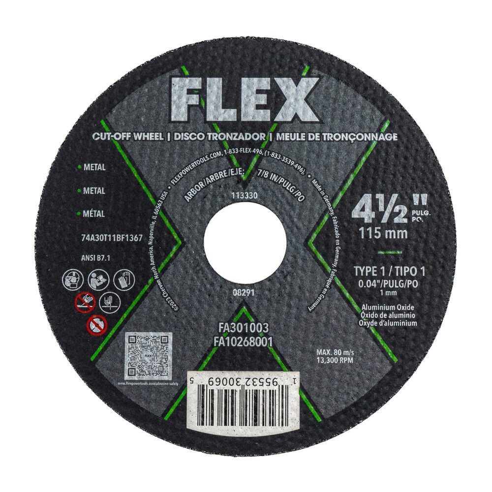 4-1/2 Inch Cut-Off Wheel Type 1 25pk FA301003-25