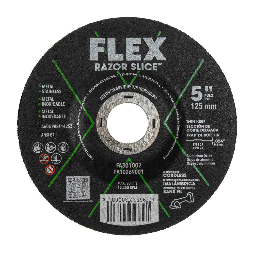 5 Inch RAZOR SLICE Cut-Off Disc 5pk FA301002-5