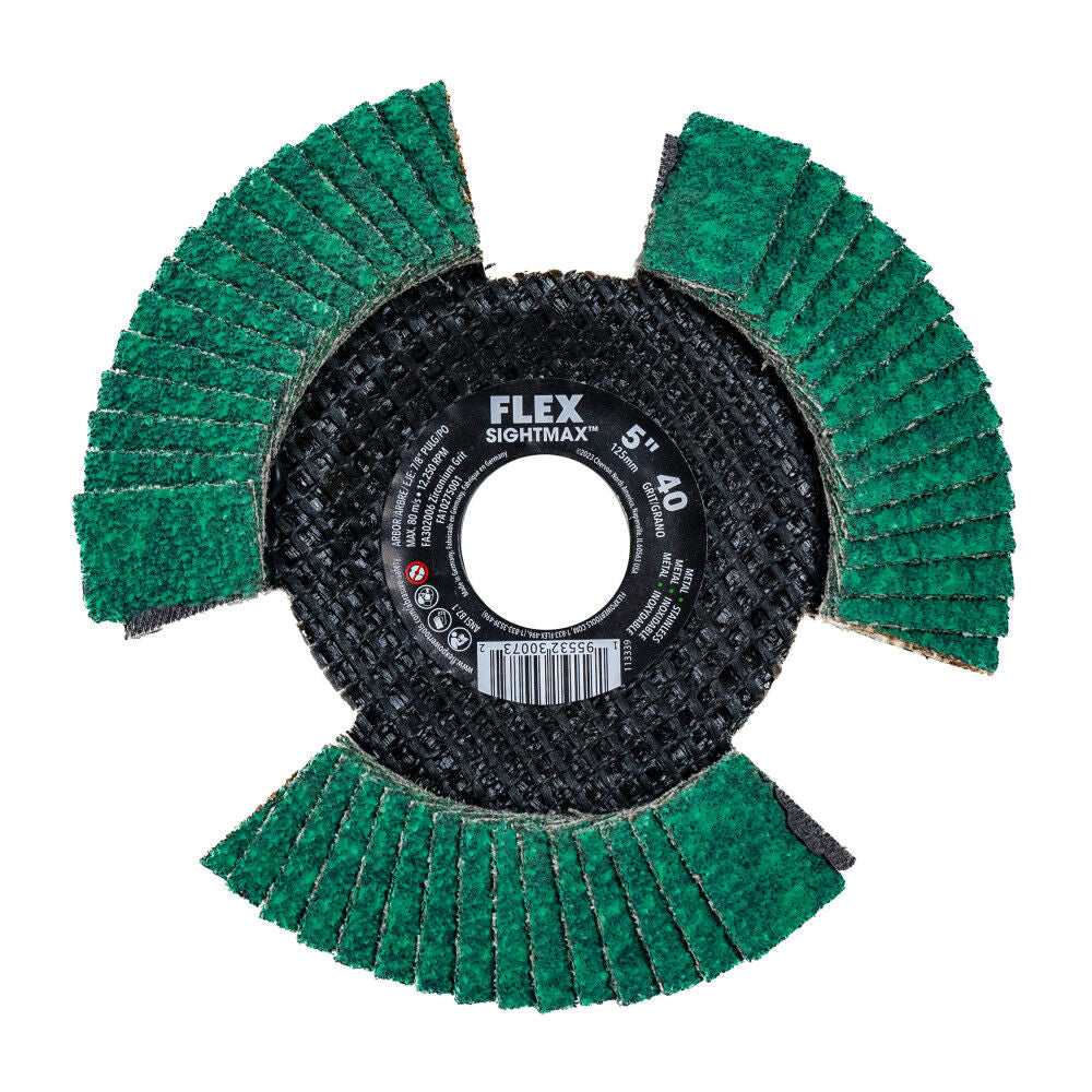 5 Inch SIGHTMAX 40 Grit Flap Disc 10pk FA302006-10