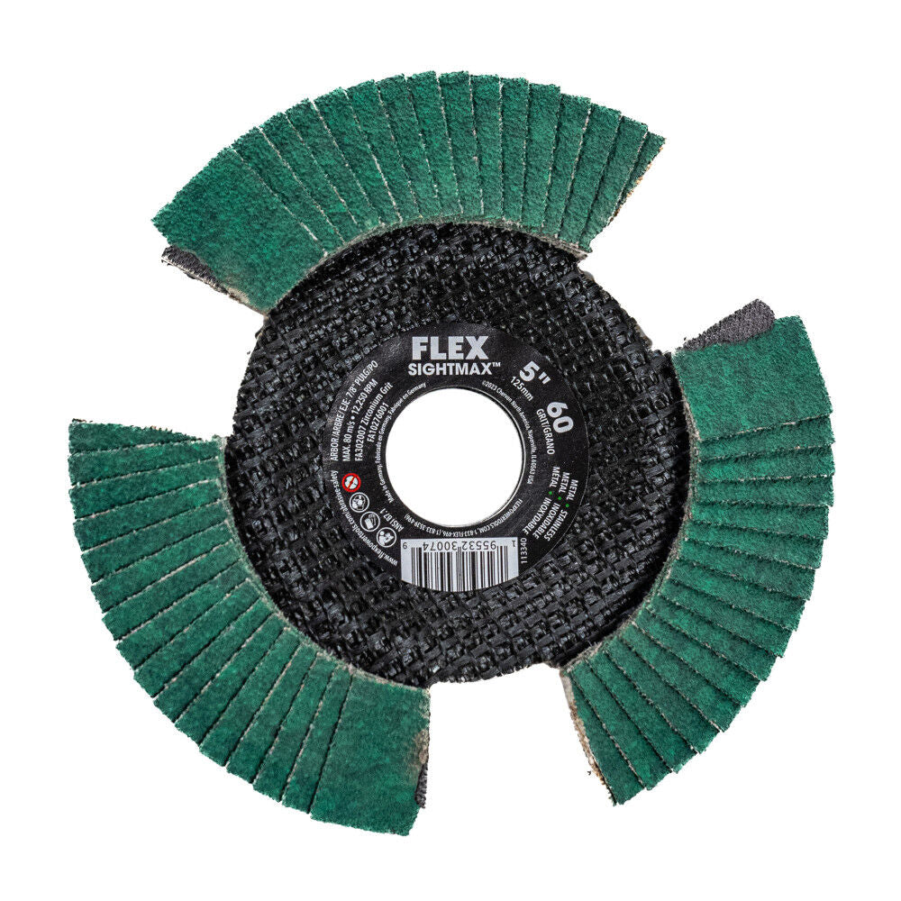 5 Inch SIGHTMAX 60 Grit Flap Disc 10pk FA302007-10