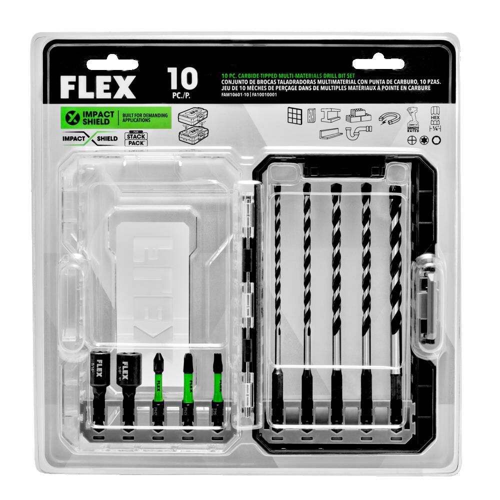 STACK PACK Screwdriver Bit Set (10-Piece) FAM10601-10