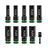 STACK PACK Thin Wall Deep Well 10-Piece Standard (SAE) 1/2-in Drive Set 6-point Impact Socket Set FAM10401-10