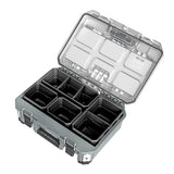 STACK PACK Medium Organizer Box 11-in W x 5.6-in H x 14.8-in D Gray Metal Tool Box FS1302