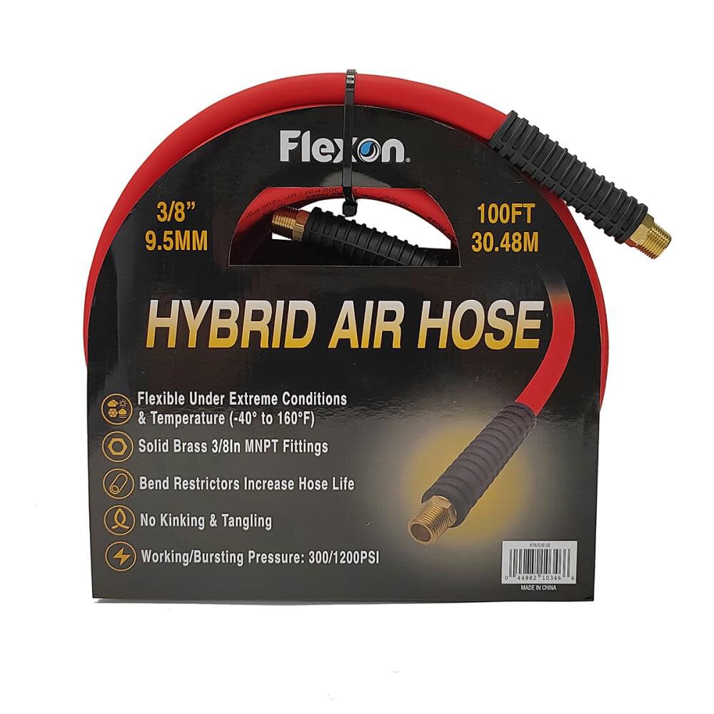 Hybrid Air Hose, 3/8 Inch x 100ft HYAIR38100