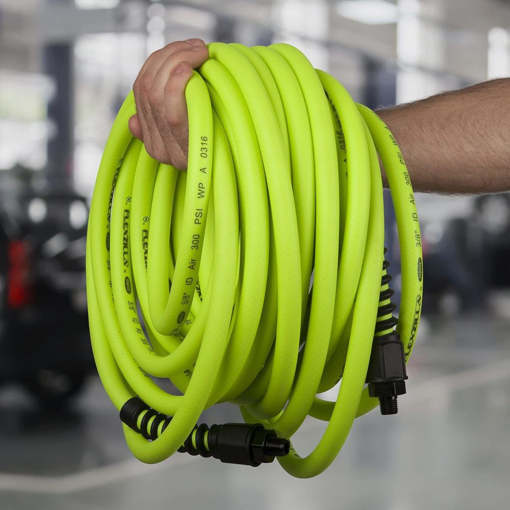 3/8 Inch x 100ft ZillaGreen Repairable Air Hose HFZP38100YW2