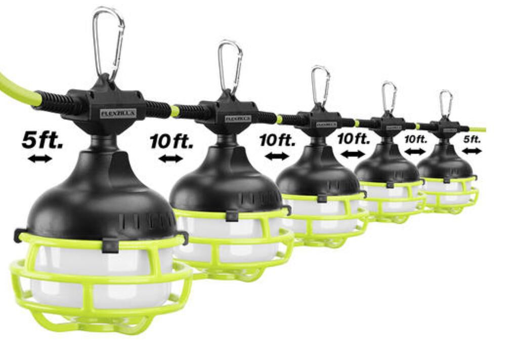 50' 18/3 8000 Lumen LED String Light FZLSLED03 – Tools.com