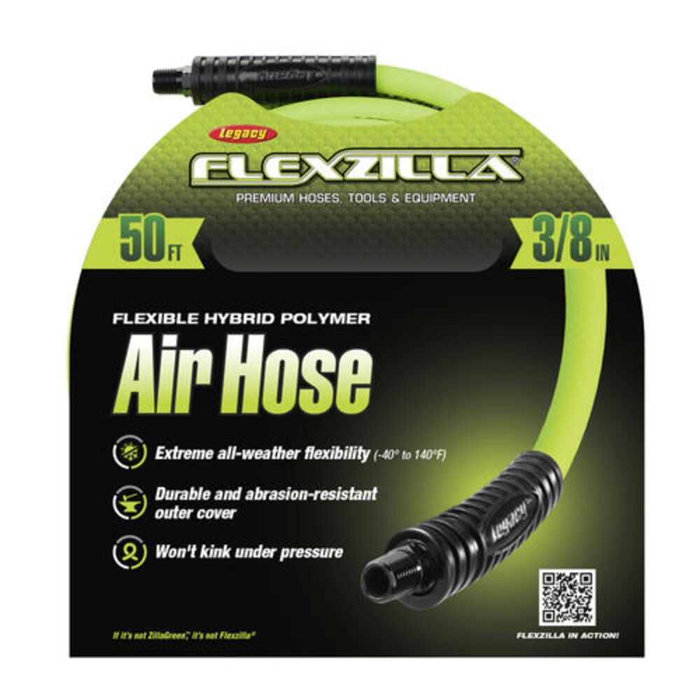 Air Hose, 3/8-in x 50-ft, 1/4-in Mnpt Fittings HFZ3850YW2