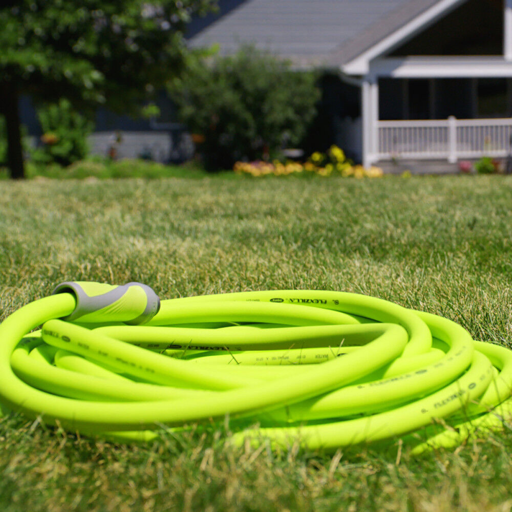 SwivelGrip Garden Hose, 5/8 Inch x 100 Feet, 3/4 Inch - 11 1/2 GHT Fittings, ZillaGreen HFZG5100YWS