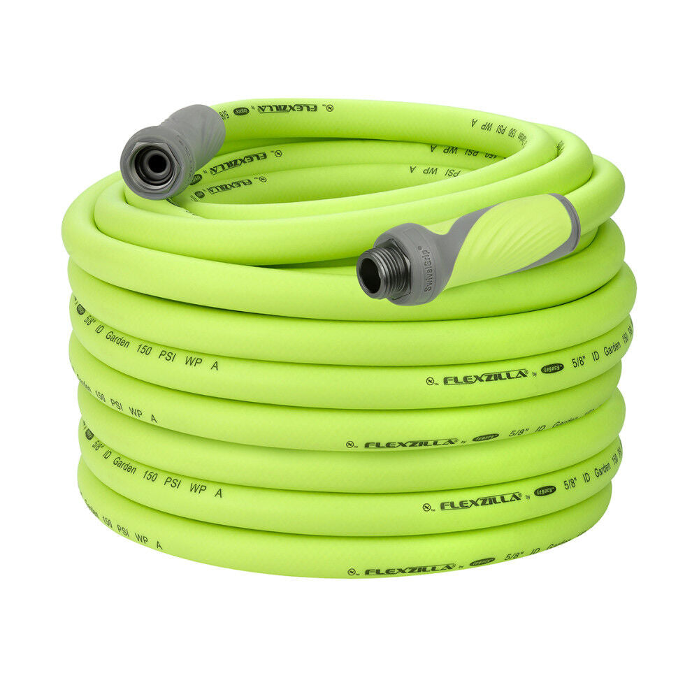 SwivelGrip Garden Hose, 5/8 Inch x 100 Feet, 3/4 Inch - 11 1/2 GHT Fittings, ZillaGreen HFZG5100YWS