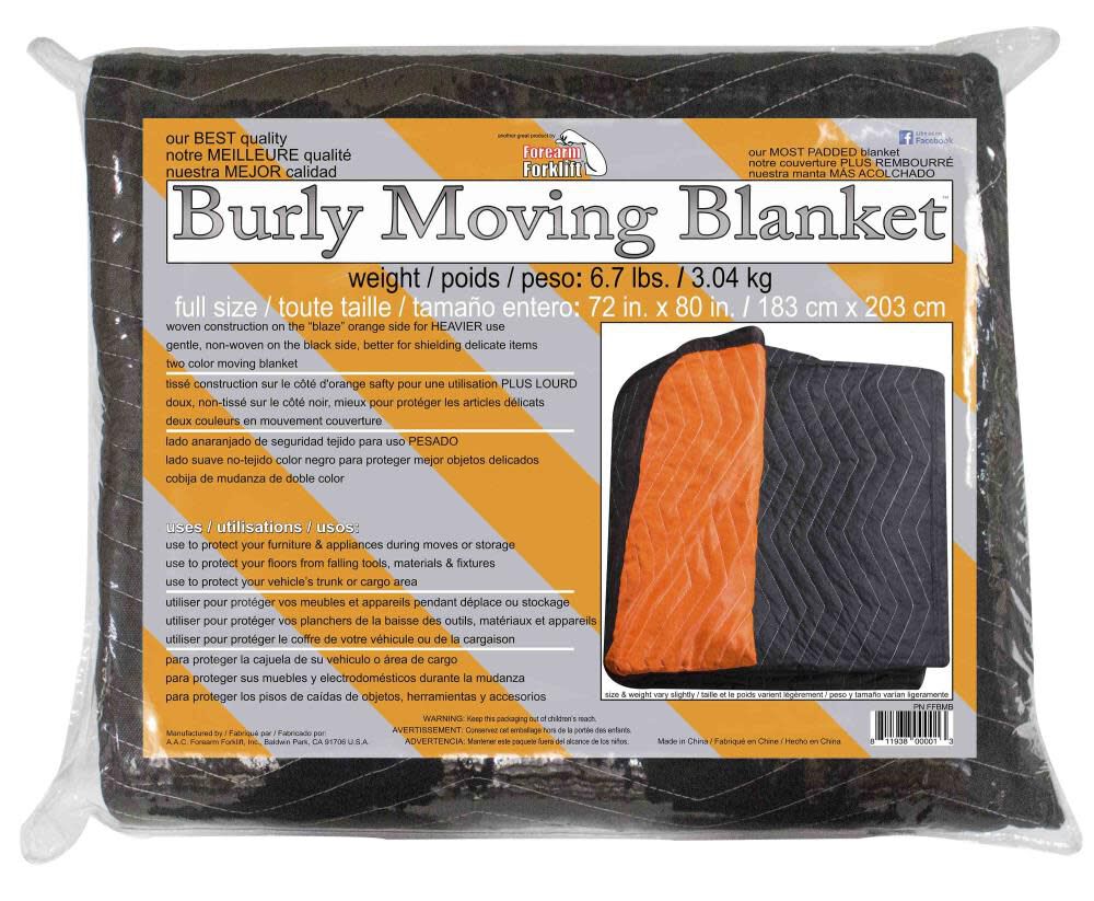 Moving Blanket - 72 In. x 80 In. Heavy Weight - 2 Color FFBMB