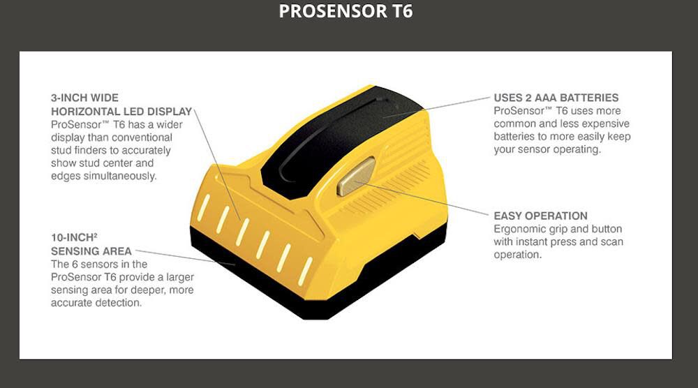 Sensors ProSensor Stud Finder T6