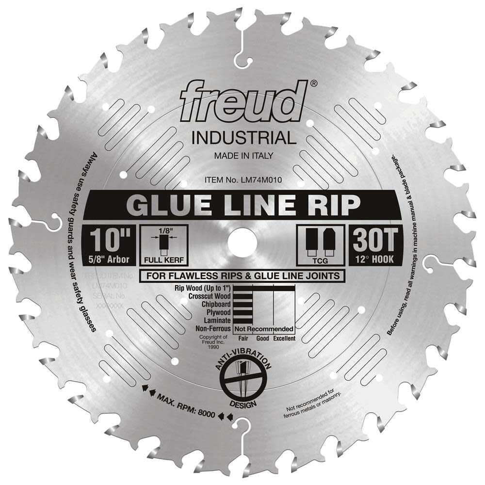 10in Glue Line Rip Blade LM74M010