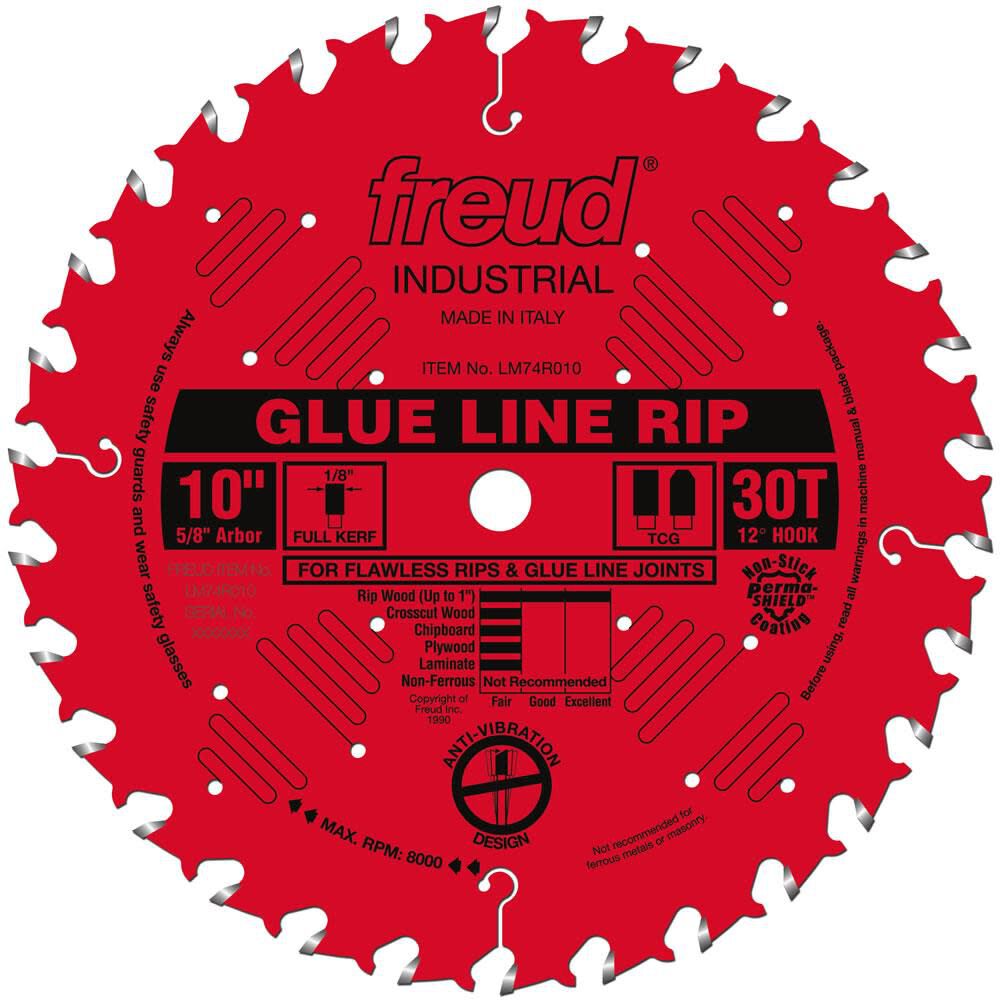 10in Glue Line Rip Blade LM74R010