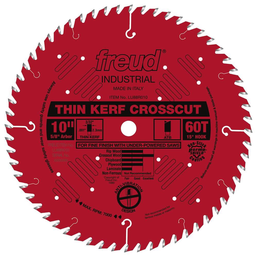 10in Thin Kerf Fine Finish Crosscut with Perma-SHIELD Coating LU88R010