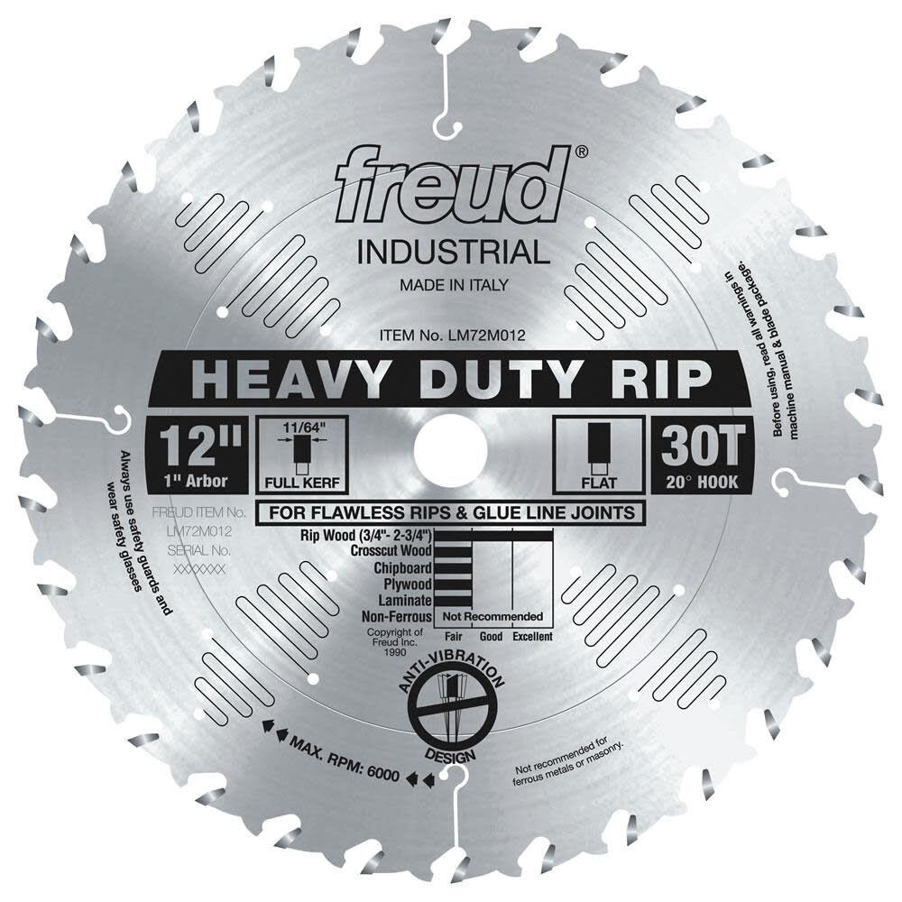 12 In. x 30T Heavy-Duty Rip Blade LM72M012