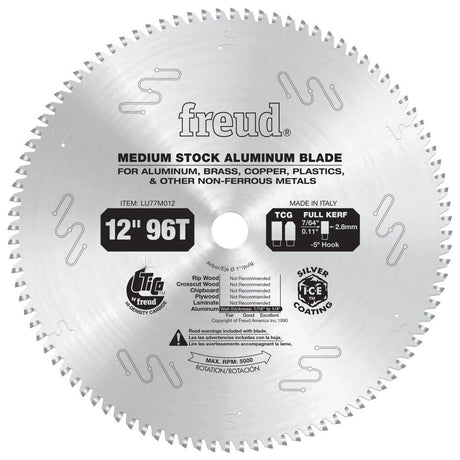 12in 96T Medium Stock Aluminum Blade LU77M012