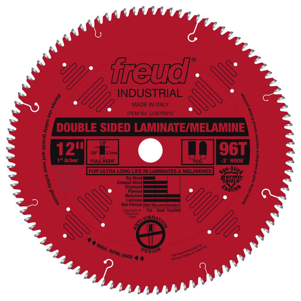 12in Blade for Double Sided Laminate/Melamine with Perma-SHIELD Coating LU97R012