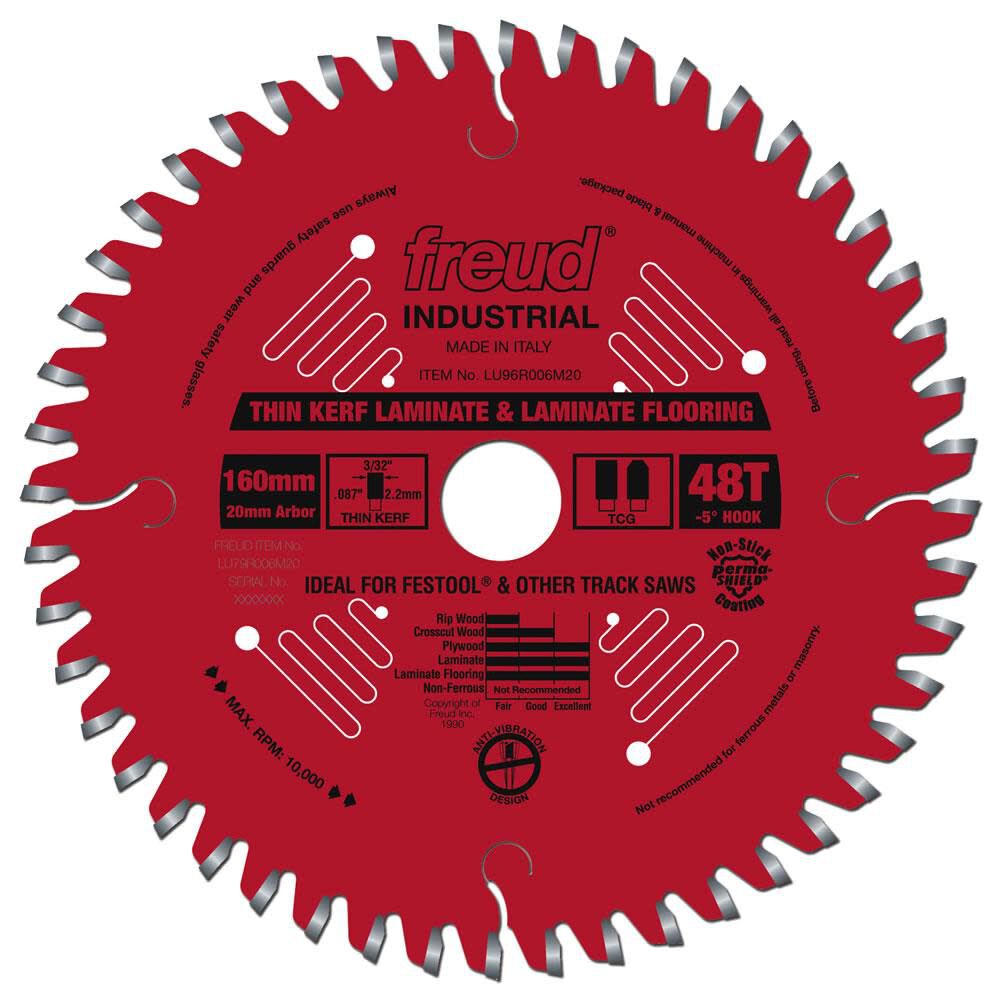 160 mm x 48T mm Thin Kerf Double Sided Laminate/Melamine LU96R006M20