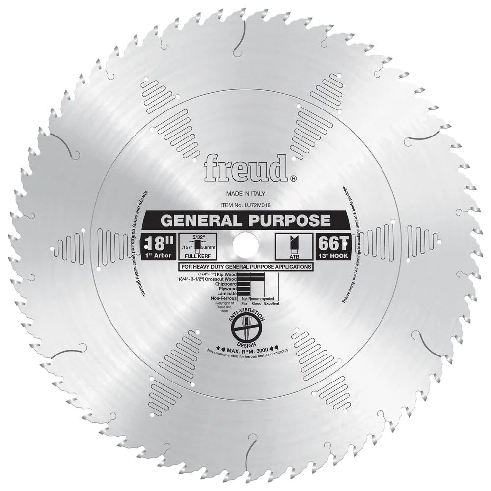 18in x 66T General Purpose Blade LU72M018