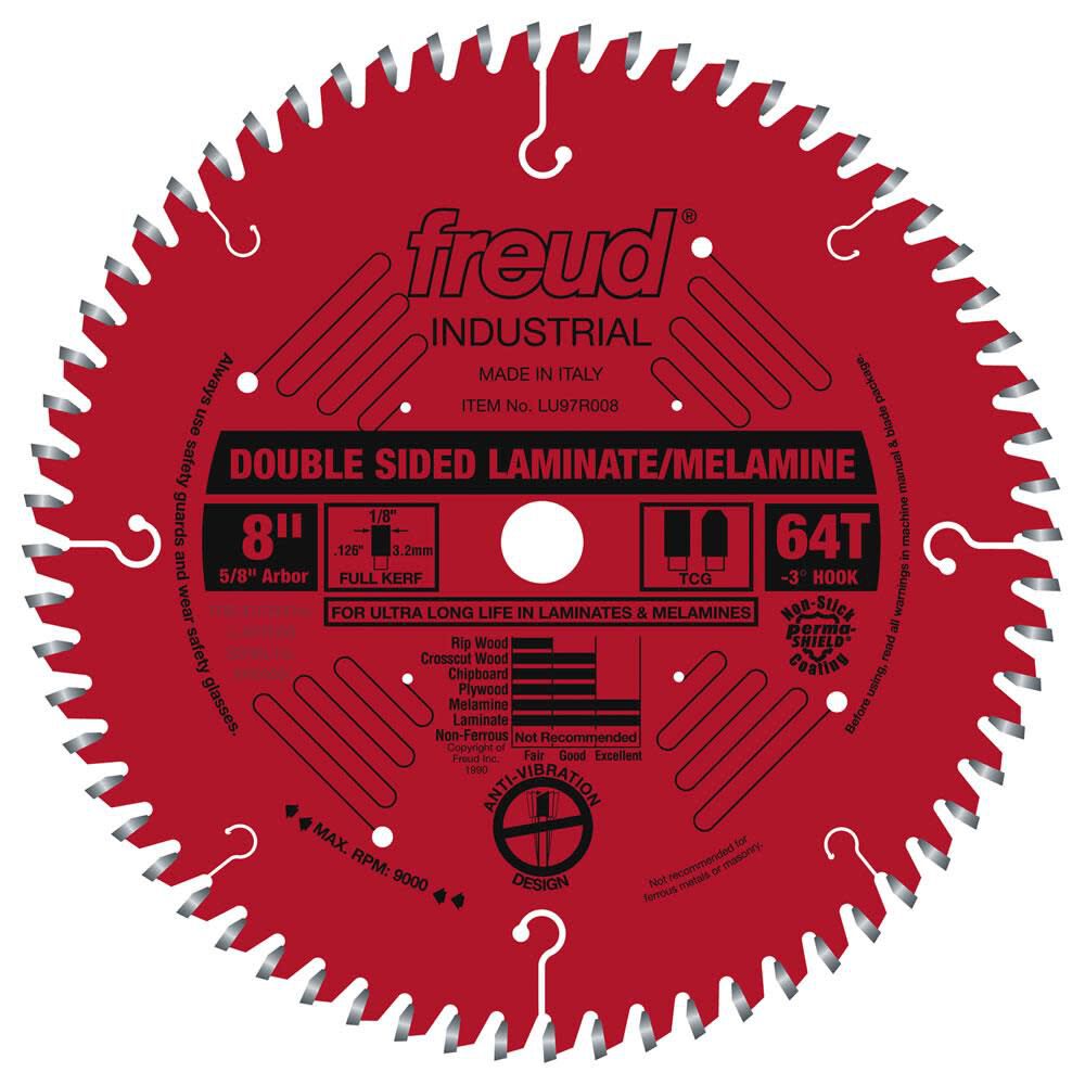 8in Blade for Double Sided Laminate/Melamine with Perma-SHIELD Coating LU97R008