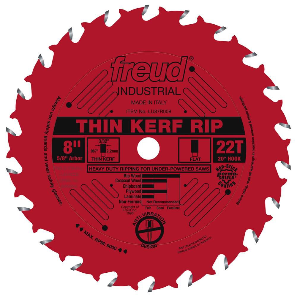 8in Thin Kerf Rip Blade with Perma-SHIELD Coating LU87R008