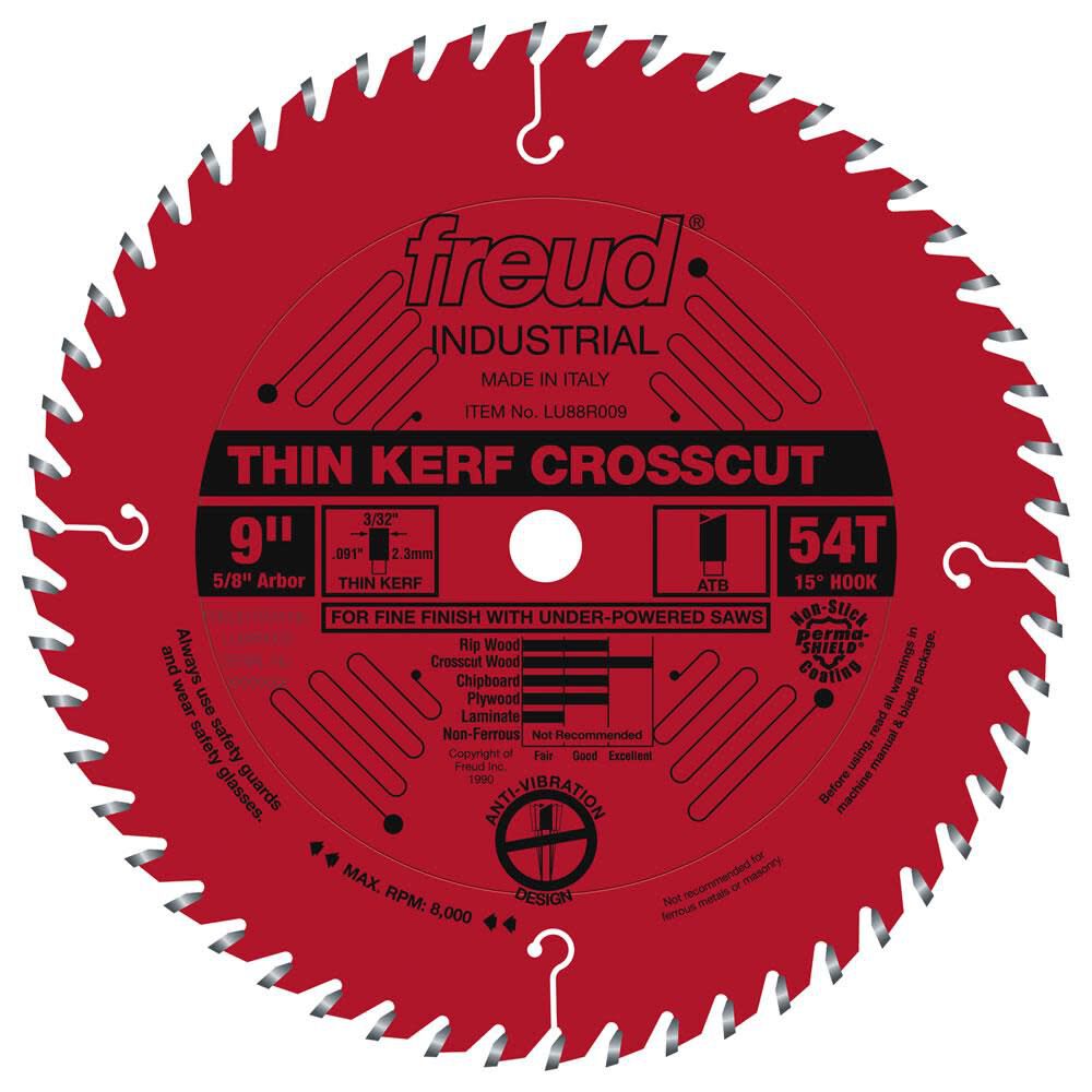 9in Thin Kerf Fine Finish Crosscut with Perma-SHIELD Coating LU88R009