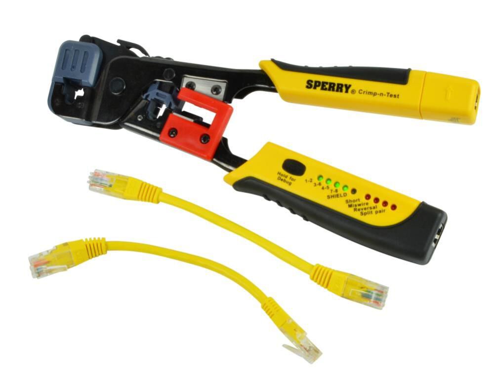 Sperry Instruments Crimp n Test RJ-45 & RJ-11 Crimping Tool GMC-3000