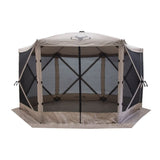 G6 Gazebo 6 Sided 124 X 124in Portable Desert Sand GG601DS