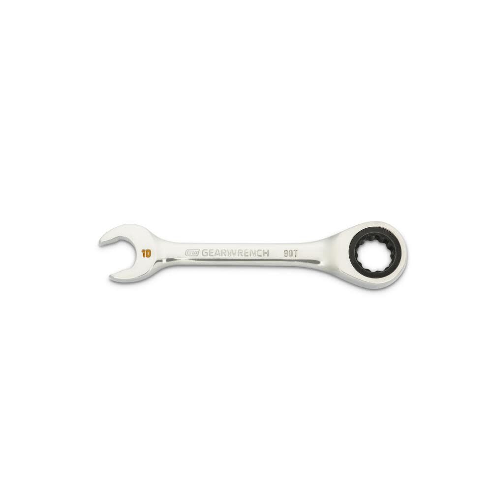 10mm 90-Tooth 12 Point Stubby Combination Ratcheting Wrench 86840