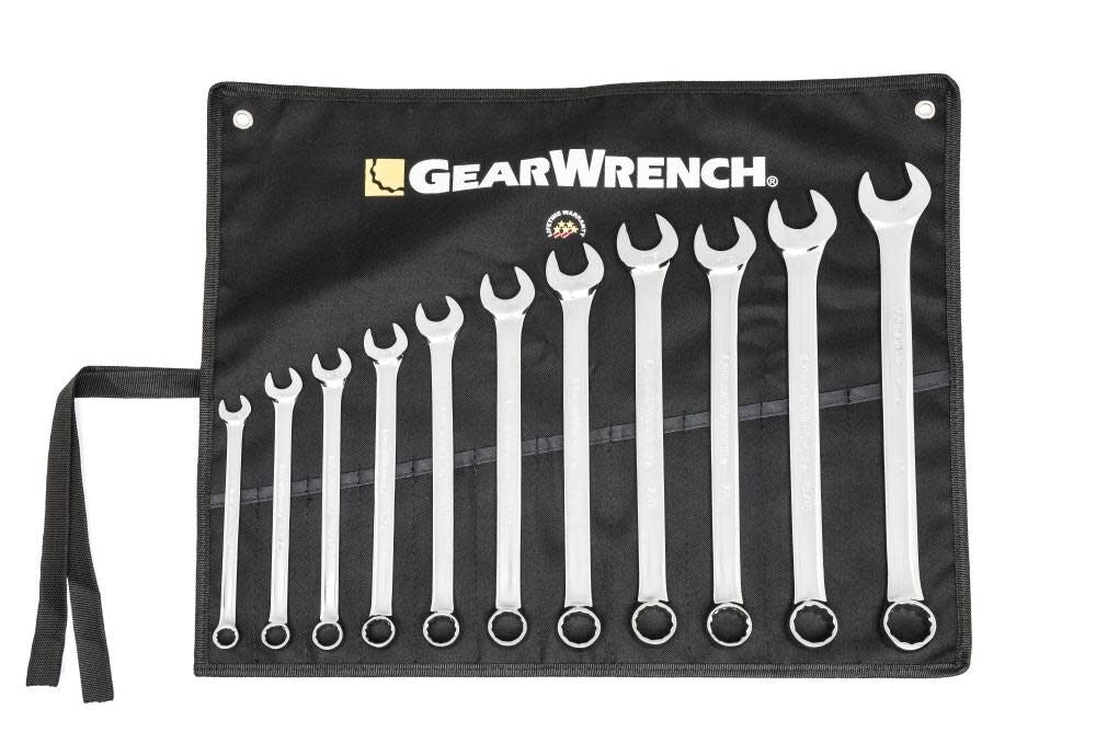 11 Pc. 12 Point Long Pattern Combination Wrench Set SAE 81934