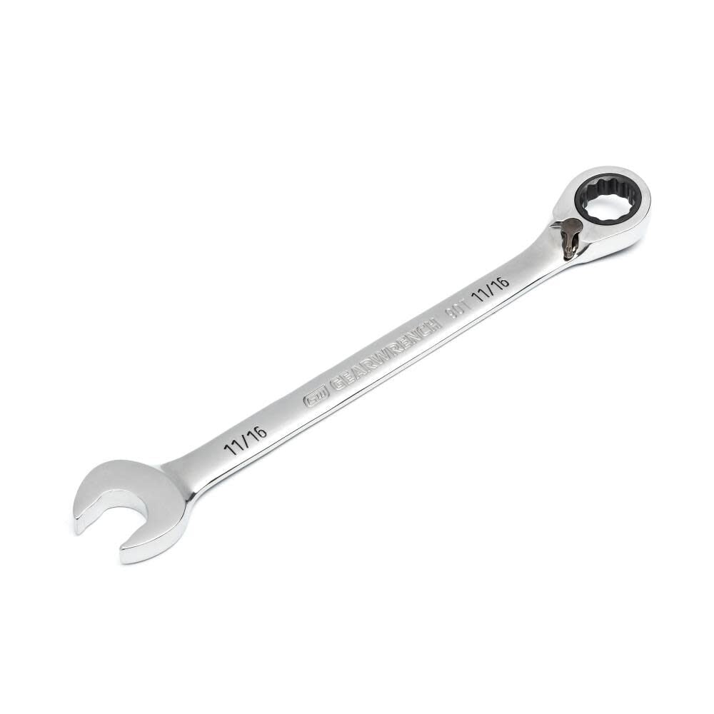 11/16 Inch 90-Tooth 12 Point Reversible Ratcheting Wrench 86648