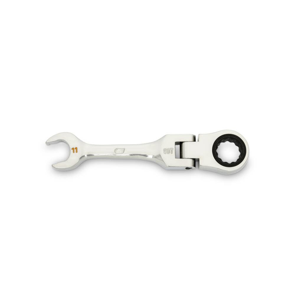 11mm 90-Tooth 12 Point Stubby Flex Combination Ratcheting Wrench 86861