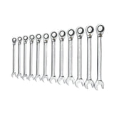 12 P 12 Point Reversible Ratcheting Combination Wrench Set Metric 9620N