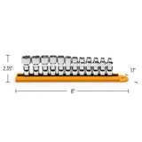 12 Pc 1/4-in Drive 6 Point Flex Metric Socket Set 80311