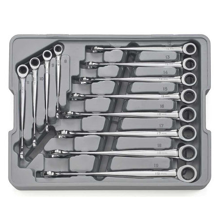 12 Pc XL X-Beam Metric Combination Ratcheting Wrench Set 85888