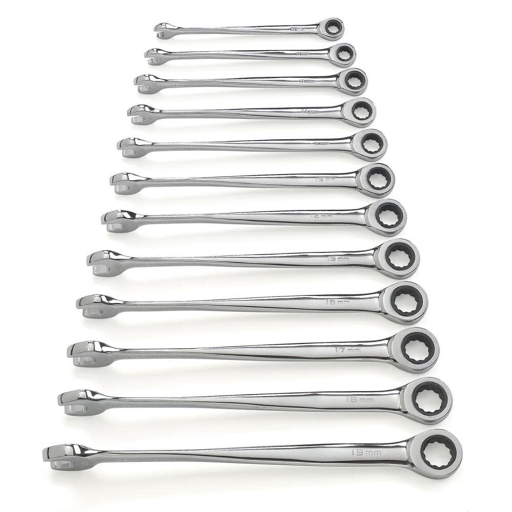 12 Pc XL X-Beam Metric Combination Ratcheting Wrench Set 85888