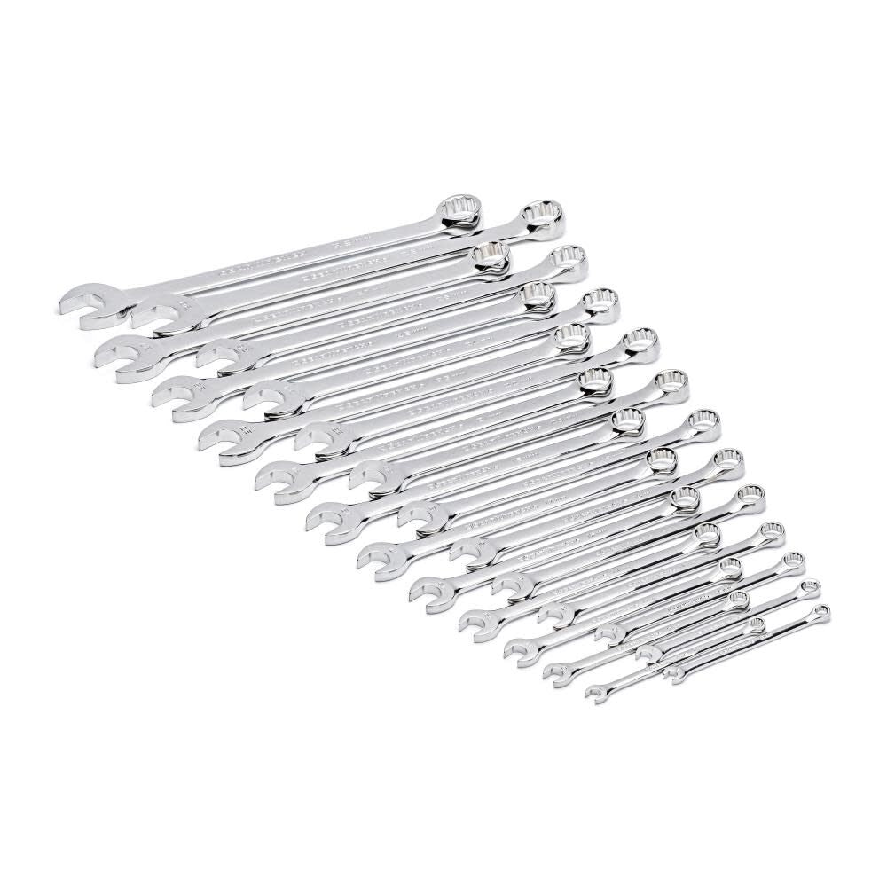 12 Point Long Pattern Combination Metric Wrench Set in Foam Storage Tray 24pc GWMSCWL12MM